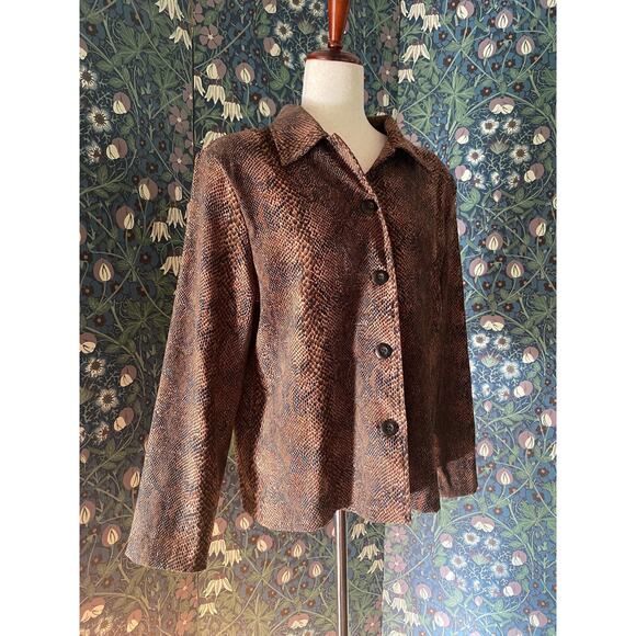 Vintage snake print light jacket, size M - Picture 5 of 7